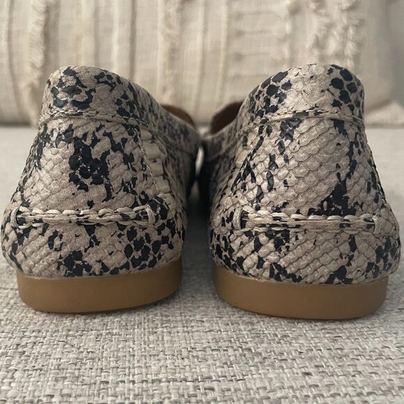 Women's Coach Snakeskin Textured Leather Loafers Olive A01096 Sz 9.5B - Picture 6 of 11